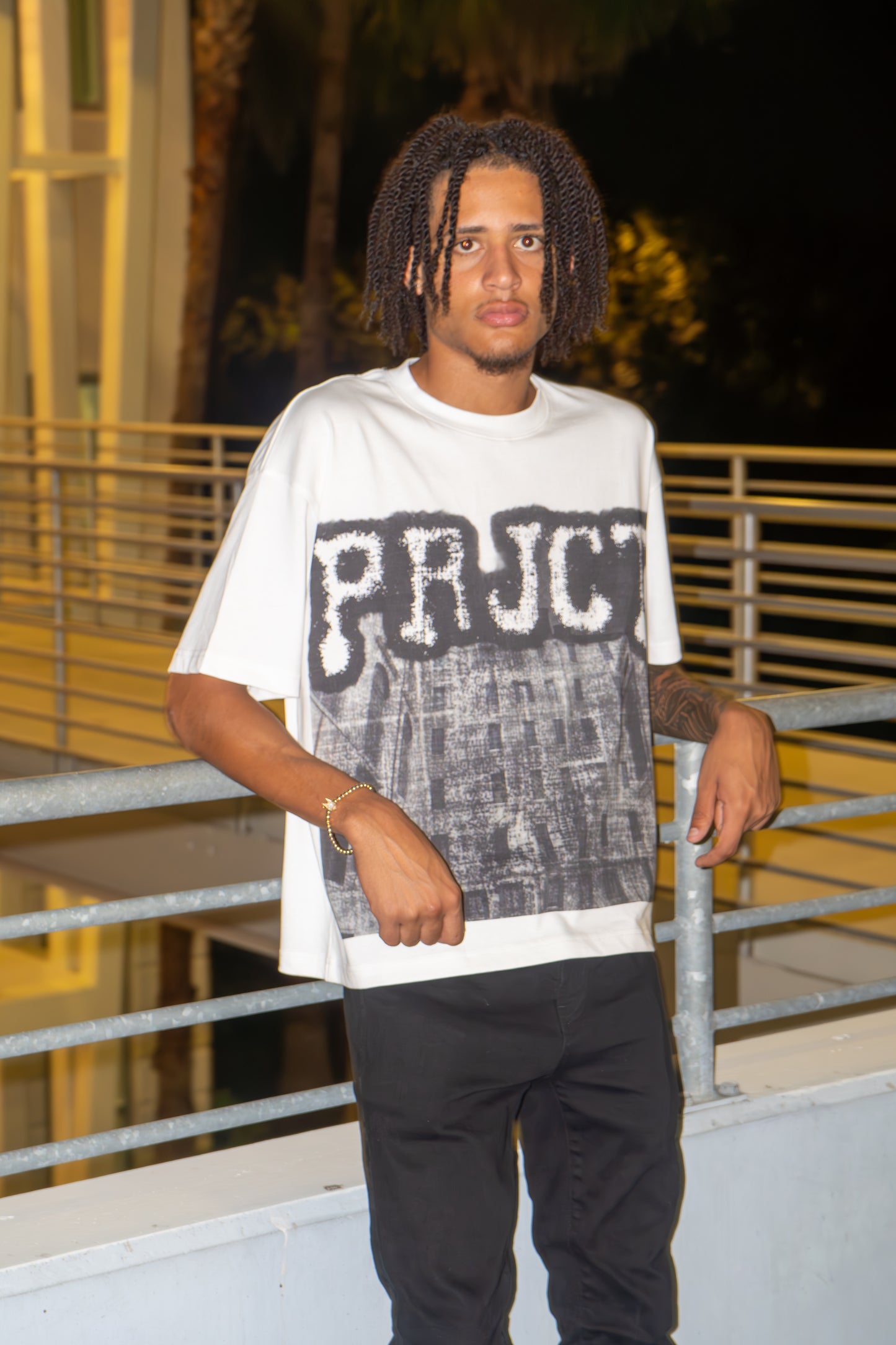 WHITE - PRJCT FLOW TEES