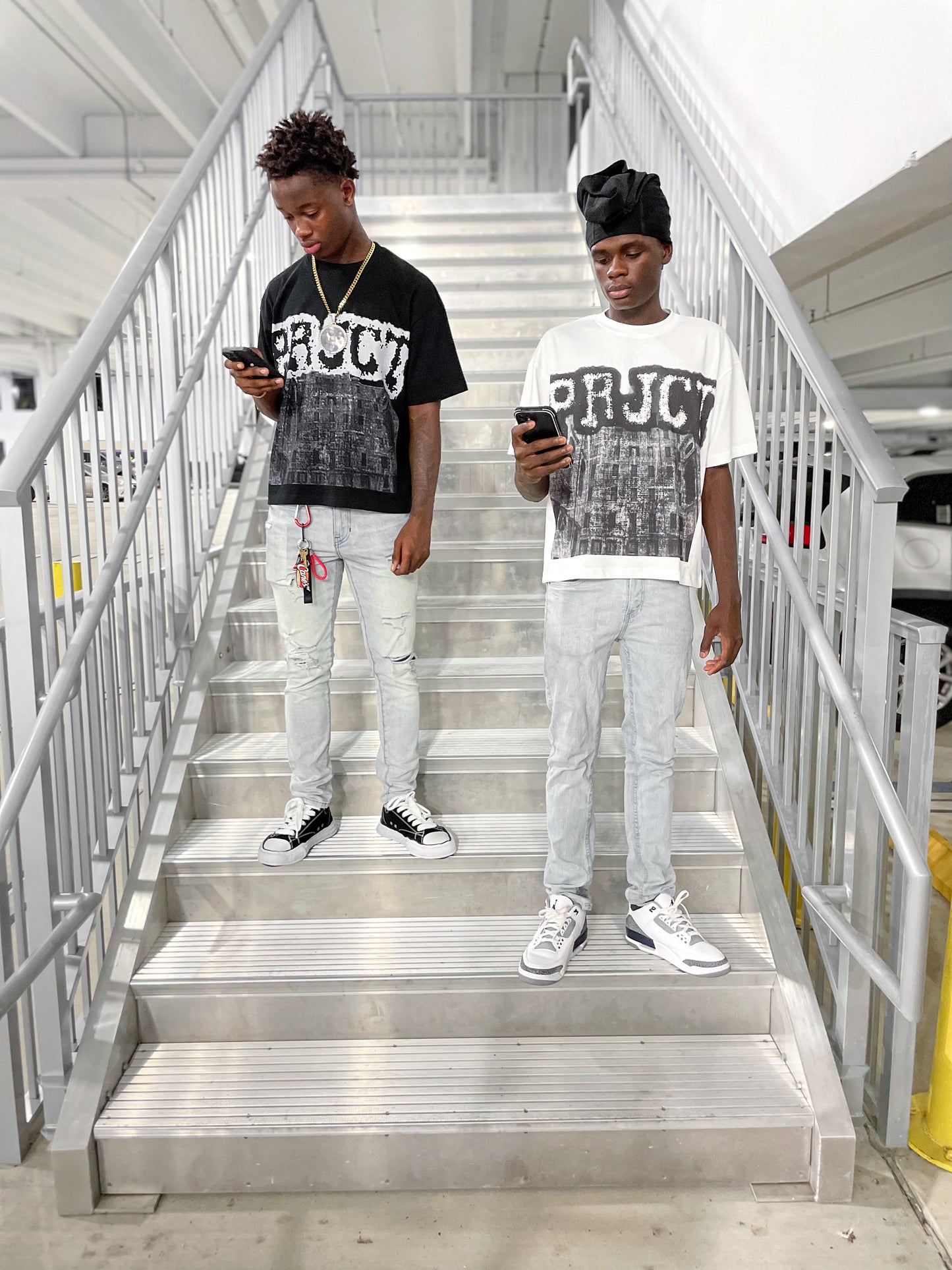 WHITE - PRJCT FLOW TEES